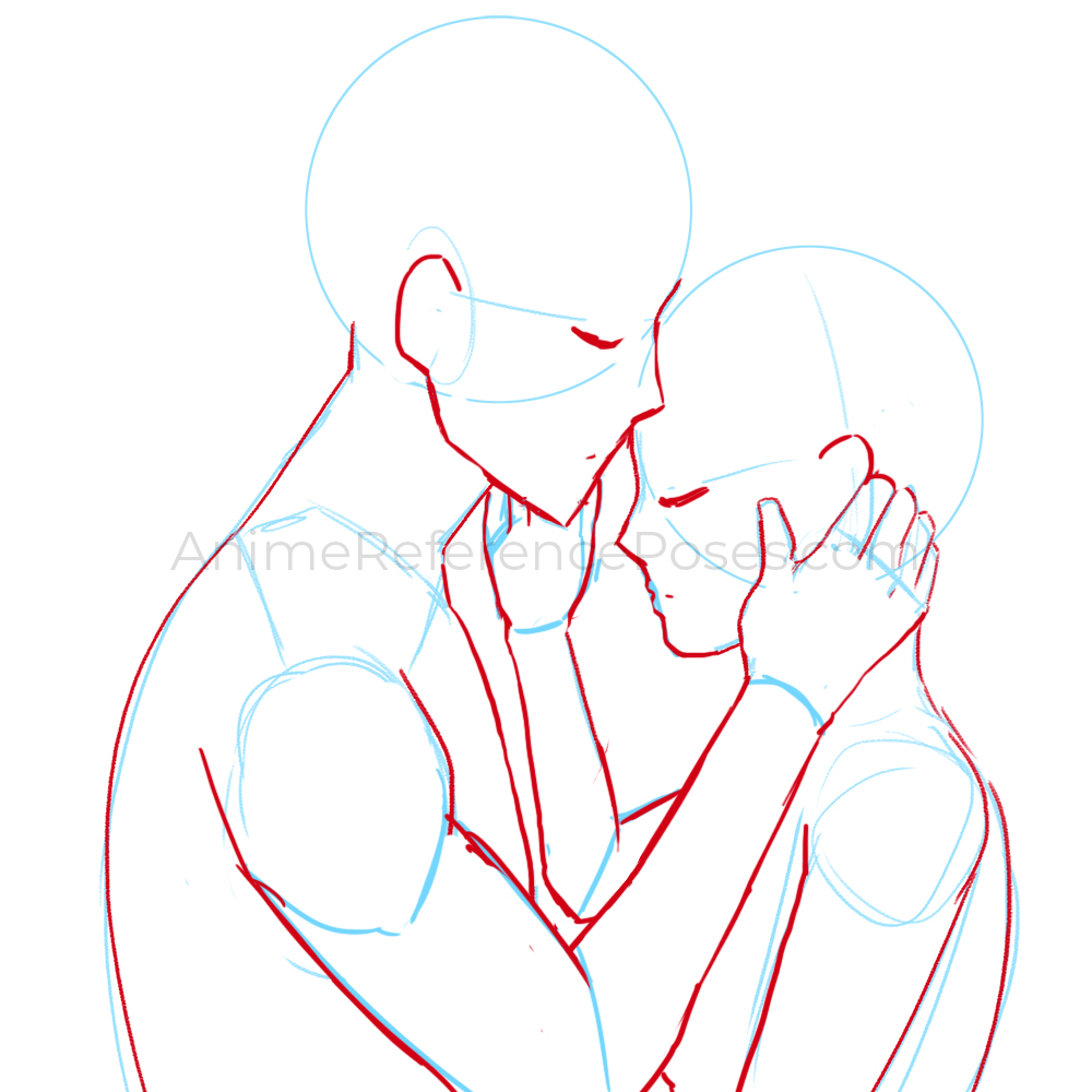 Poses for Artists - One from Poses for Artists Volume 4 - Couples Poses.  Doing 10% off over 800 of my line art pose references this week at  http://gumroad.com/posemuse. Immediate pdf digital