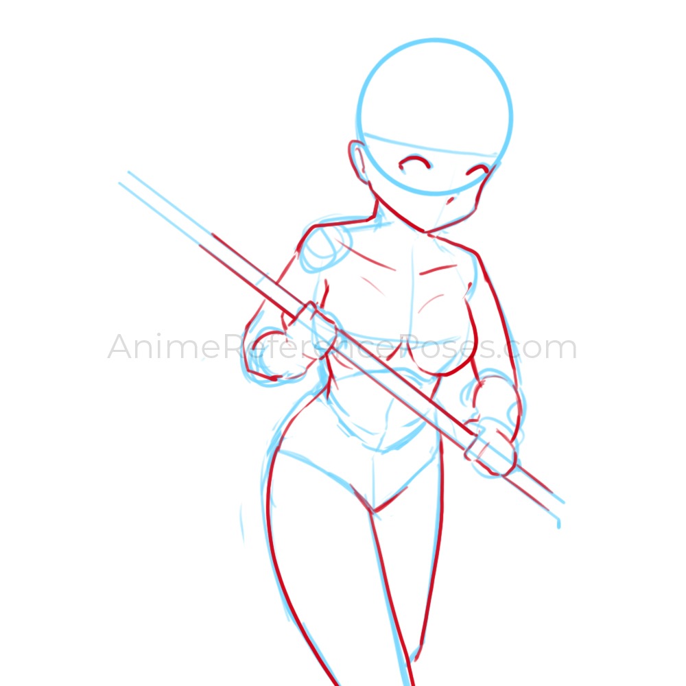 Anime Reference Poses for Artists - 50 Anime Fighting Poses Pack 1, poses  de anime