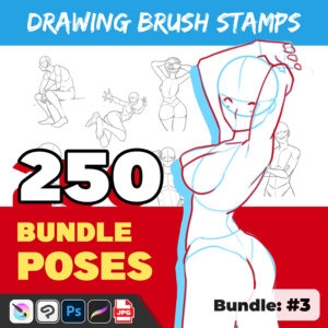 250+ Anime Body Poses (Brush Stamp Bundle)