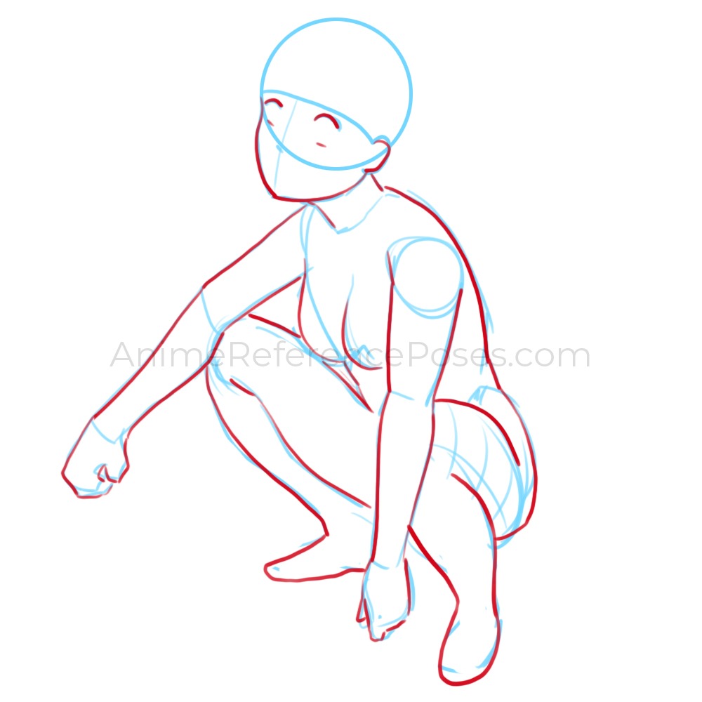 Anime Sitting Poses - Free Drawing References