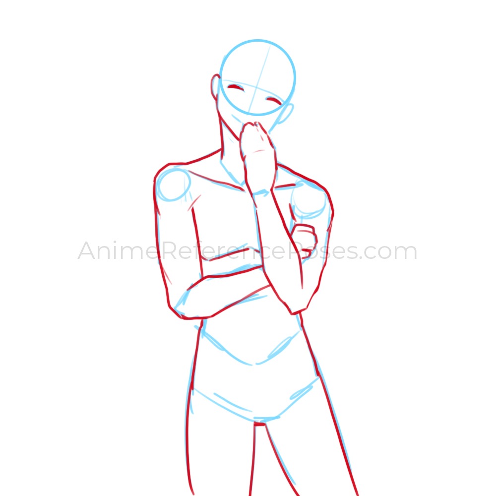 Male Anime Poses - Free Drawing References