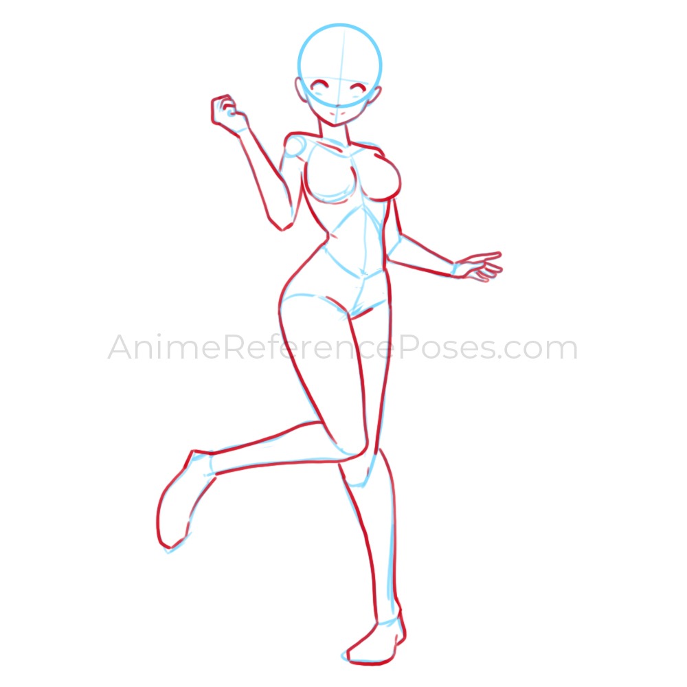 Cute Anime Poses - Free Drawing References