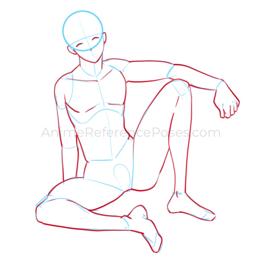 How to Draw Anatomy pose | Male Sitting Pose Drawing, Basic Anatomy Sketch  Tutorial - YouTube