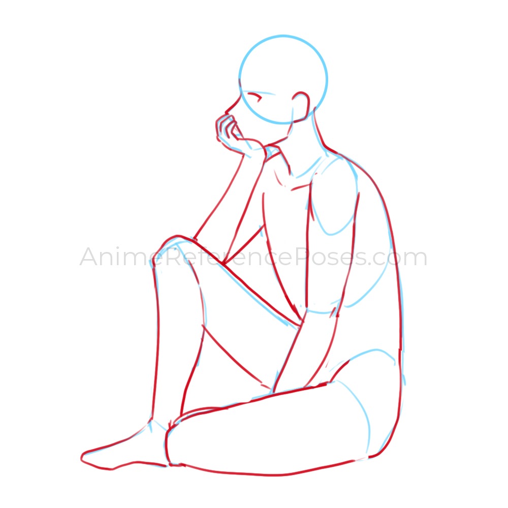 anime sitting position