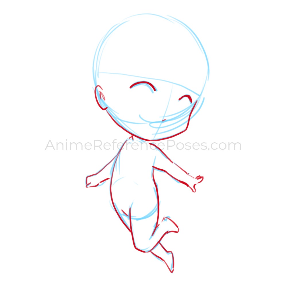 Chibi poses No eyes - Anime Bases .INFO