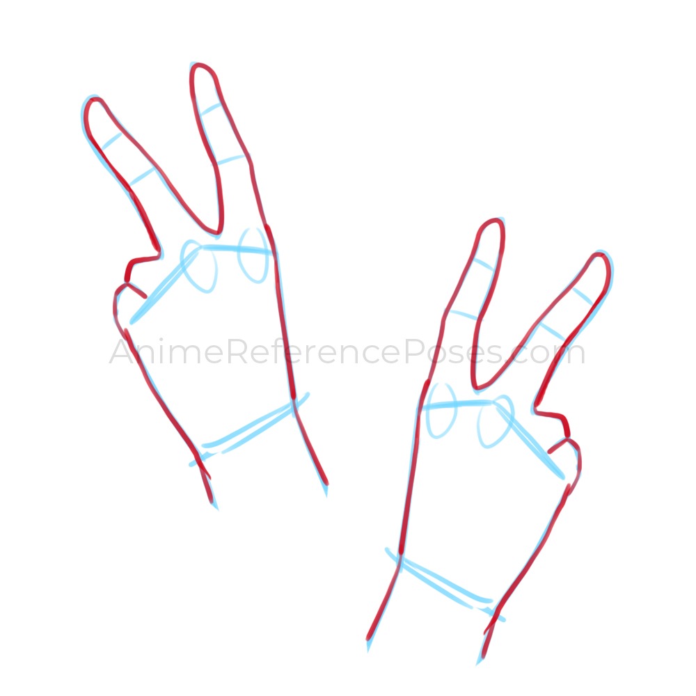 anime peace sign pose