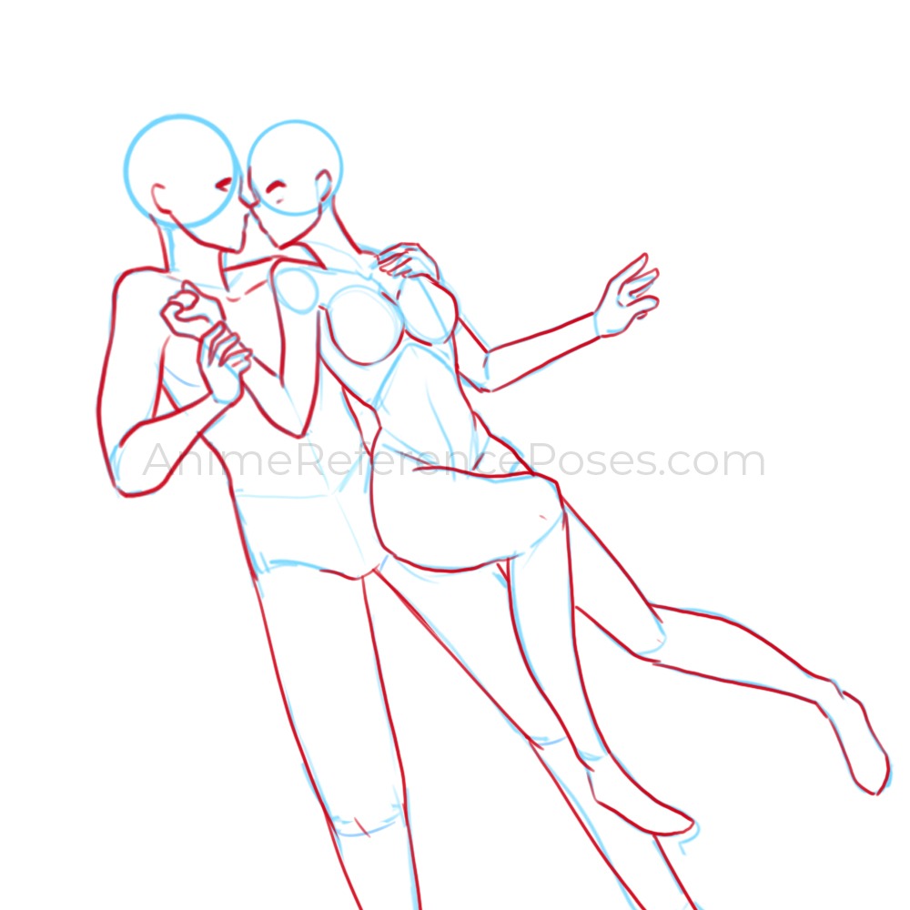 Anime Couple Poses - Free Drawing References