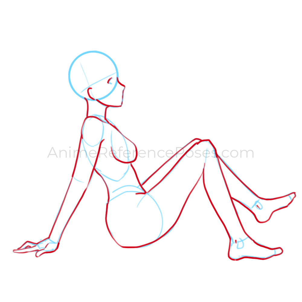 Woman in sitting pose stock illustration. Illustration of kneels - 16432356