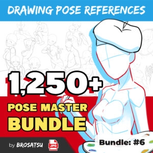 drawing pose reference bundle for gesture figure body anime manga and character study