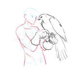 cute drawing pose base for figure gesture fullbody manga and anime reference fun male bird man falconer male
